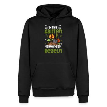 Mein Garten Meine Regeln Lustig Gärtner - Männer Premium Bio Hoodie - Schwarz - Vorne - Nico (187cm)
