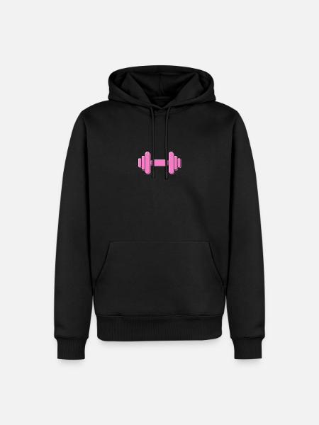 Sport pink - Men’s Premium Organic Hoodie - black