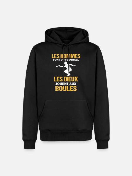 Boules / Bouliste / Joueur aux boules / Pétanque - Sweat à capuche Premium bio Homme - noir