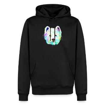West Highland White Terrier Hund - Männer Premium Bio Hoodie - Schwarz - Vorne - Nico (187cm)