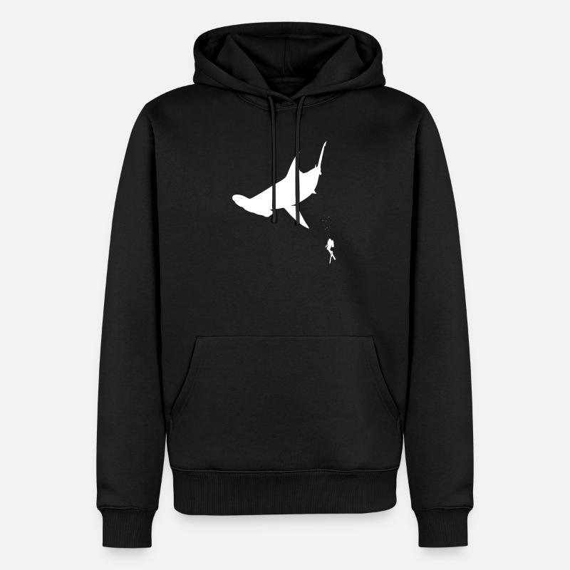 Poisson de requin-marteau - Sweat à capuche Premium bio Homme - noir
