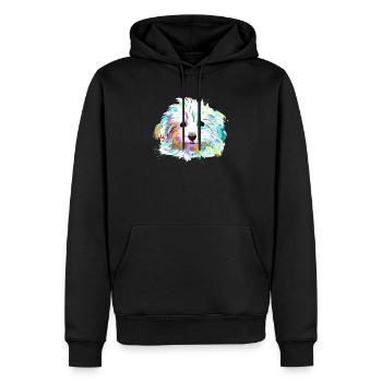 Splash Maltipoo chien - Sweat à capuche Premium bio Homme - noir - Devant - Nico (187cm)
