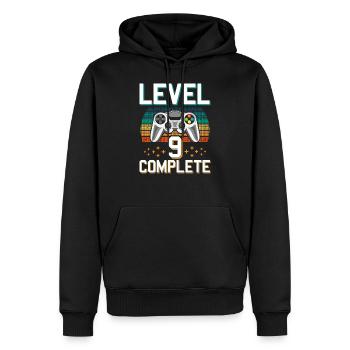 Level 9 Complete 9 Jahre Gamer Junge Geschenk - Männer Premium Bio Hoodie - Schwarz - Vorne - Nico (187cm)