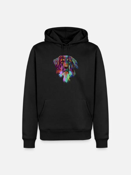 Splash Hovawart Dog - Men’s Premium Organic Hoodie - black