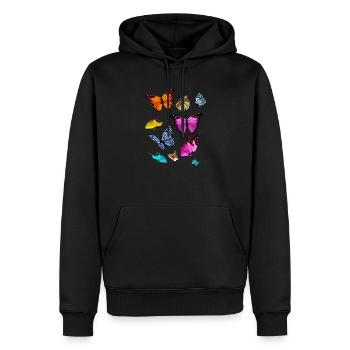 Schmetterling Arten Butterfly Insekt - Männer Premium Bio Hoodie - Schwarz - Vorne - Nico (187cm)