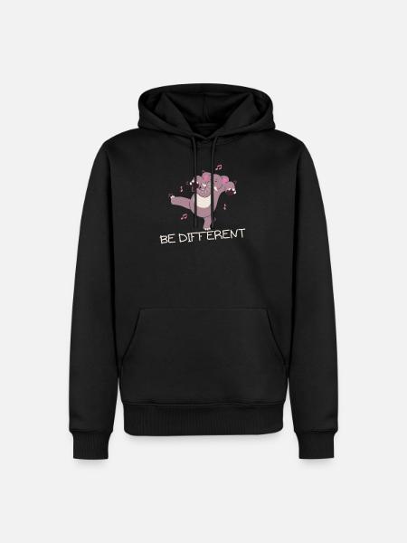 Be different elephant Funny gift - Men’s Premium Organic Hoodie - black