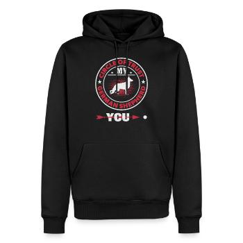 German shepherd saying - Men’s Premium Organic Hoodie - black - Front - Nico (187cm)