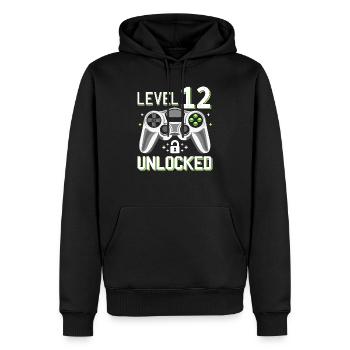 Level 12 Complete 12 Jahre Gamer Junge Geschenk - Männer Premium Bio Hoodie - Schwarz - Vorne - Nico (187cm)