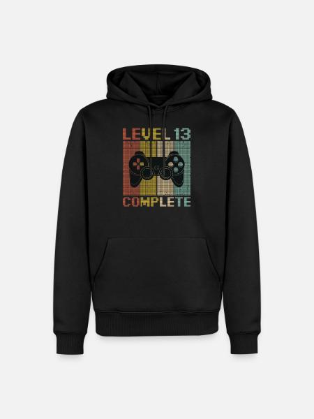 Level 13 Complete Gamer 13 Jahre Zocker - Herre Premium økologisk hoodie - sort
