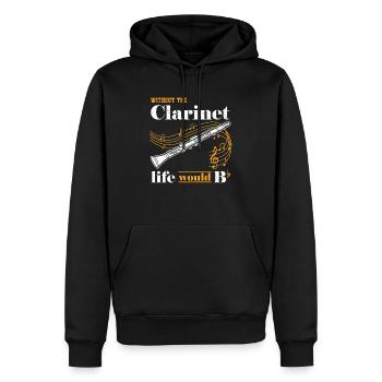 Klarinette lustiger Spruch Musiker Geschenk - Männer Premium Bio Hoodie - Schwarz - Vorne - Nico (187cm)