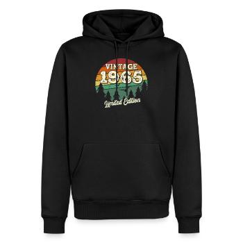 Vintage 1965 Retro 1965 geboren Geburtstag - Männer Premium Bio Hoodie - Schwarz - Vorne - Nico (187cm)