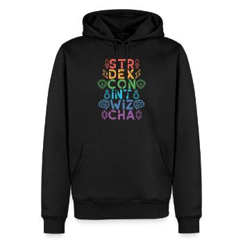 RPG Rollenspiel Fantasy - Männer Premium Bio Hoodie - Schwarz - Vorne - Nico (187cm)
