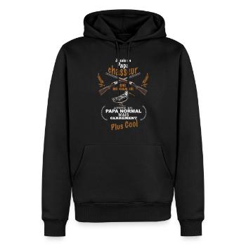 Chasseur de bécasse - Sweat à capuche Premium bio Homme - noir - Devant - Nico (187cm)