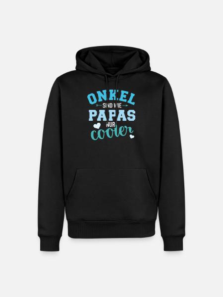 Onkel - Männer Premium Bio Hoodie - Schwarz