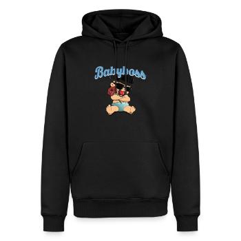 Bébé comme un patron - Babyboss tout-petit enfant parents - Sweat à capuche Premium bio Homme - noir - Devant - Nico (187cm)