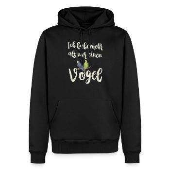 Ich habe mehr als nur einen Vogel Wellensittich - Männer Premium Bio Hoodie - Schwarz - Vorne - Nico (187cm)