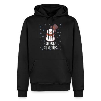 Christmas biology teacher student snowman - Men’s Premium Organic Hoodie - black - Front - Nico (187cm)