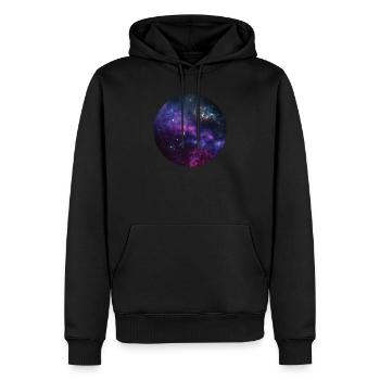 Galaxie espace espace extra-atmosphérique univers galaxie - Sweat à capuche Premium bio Homme - noir - Devant - Nico (187cm)