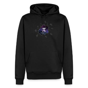 PI math symbole galaxie espace étoiles univers - Sweat à capuche Premium bio Homme - noir - Devant - Nico (187cm)