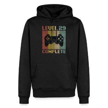 Level 29 Complete Gamer Gamer 29 years - Men’s Premium Organic Hoodie - black - Front - Nico (187cm)