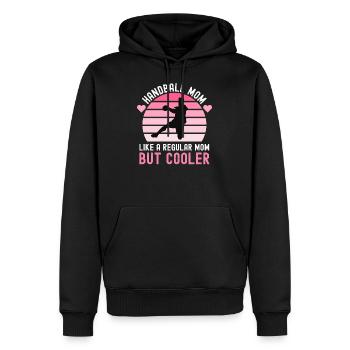 Handball Mom like a regular Mom but cooler Mutter - Männer Premium Bio Hoodie - Schwarz - Vorne - Nico (187cm)