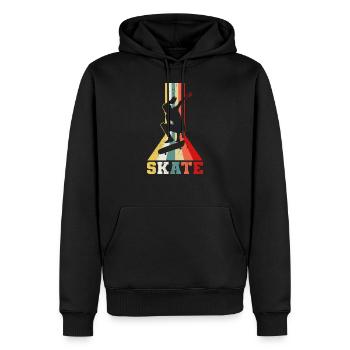 Skateboard Skater Girl Stunt Skater Girl - Sweat à capuche Premium bio Homme - noir - Devant - Nico (187cm)