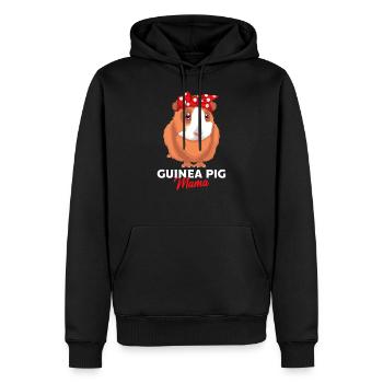 Maman de cochon d'Inde disant cadeau - Sweat à capuche Premium bio Homme - noir - Devant - Nico (187cm)