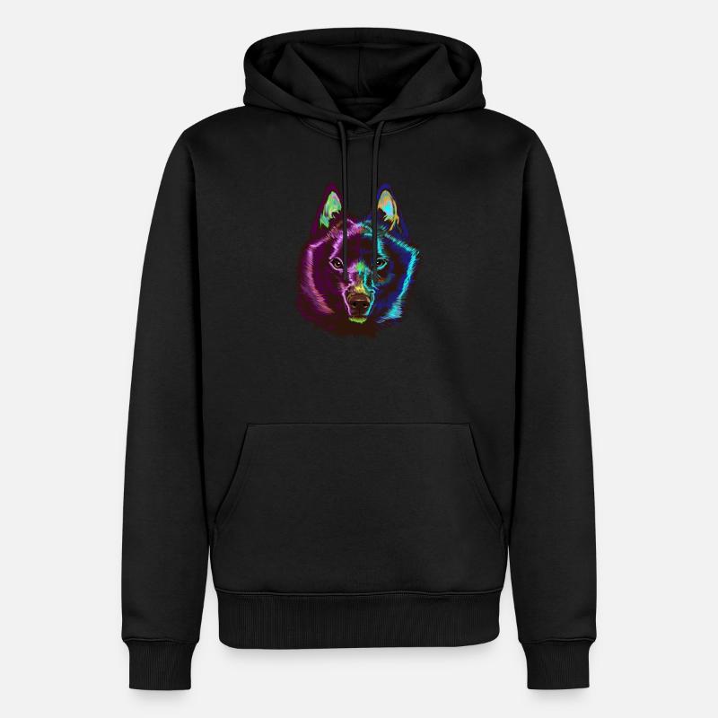 Chien Splash Schipperke - Sweat à capuche Premium bio Homme - noir