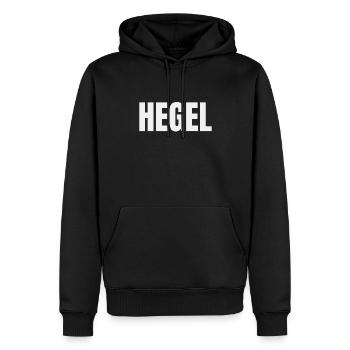 Georg Friedrich Wilhelm Hegel Schrift - Männer Premium Bio Hoodie - Schwarz - Vorne - Nico (187cm)