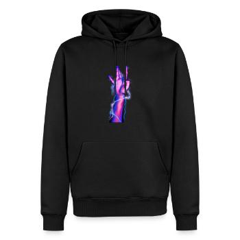 Westside Hand Hand Sign West Coast Side - Men’s Premium Organic Hoodie - black - Front - Nico (187cm)