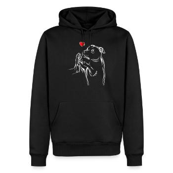 Staffordshire Bull Terrier Dear Mistress Dogs - Men’s Premium Organic Hoodie - black - Front - Nico (187cm)