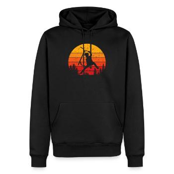 Scooter Stunt Retro Tretroller Geschenk Kinder - Männer Premium Bio Hoodie - Schwarz - Vorne - Nico (187cm)
