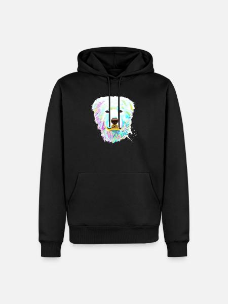 Splash Maremma Sheepdog Dog - Men’s Premium Organic Hoodie - black