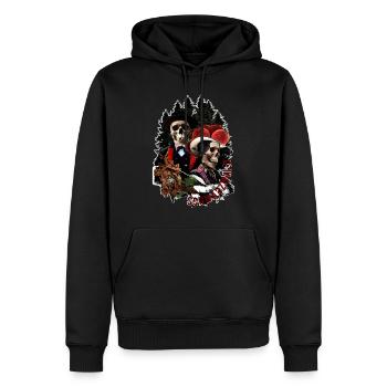 Forêt-Noire - Sweat à capuche Premium bio Homme - noir - Devant - Nico (187cm)