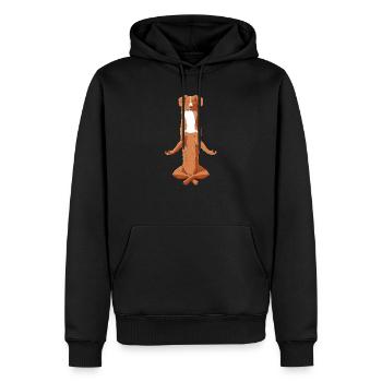 Méditant de la Nouvelle-Écosse Duck Tolling Retriever - Sweat à capuche Premium bio Homme - noir - Devant - Nico (187cm)