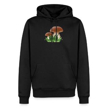 Steinpilze Pilze sammeln Pilzsammler Pilz - Männer Premium Bio Hoodie - Schwarz - Vorne - Nico (187cm)