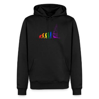Beach Sailor Sailing Evolution Char À Voile - Männer Premium Bio Hoodie - Schwarz - Vorne - Nico (187cm)