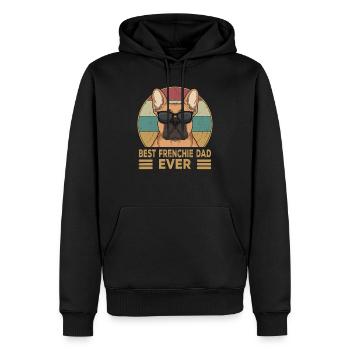 Meilleur Frenchie Dad Ever French Bulldog - Sweat à capuche Premium bio Homme - noir - Devant - Nico (187cm)