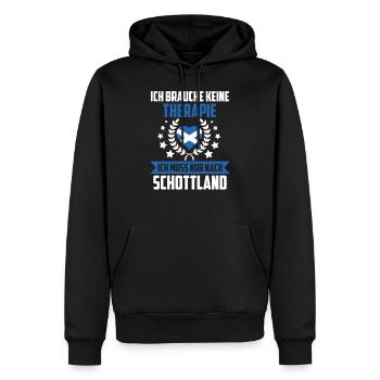 Brauche keine Therapie - Schottland Alba Herz - Männer Premium Bio Hoodie - Schwarz - Vorne - Nico (187cm)
