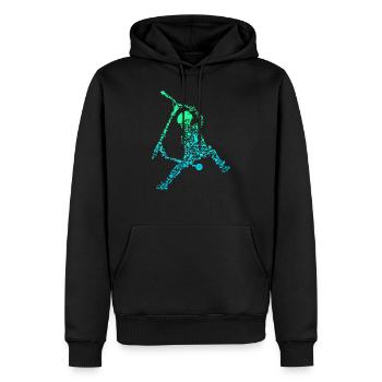 Scooter Stunt Kick Scooter cadeau - Sweat à capuche Premium bio Homme - noir - Devant - Nico (187cm)