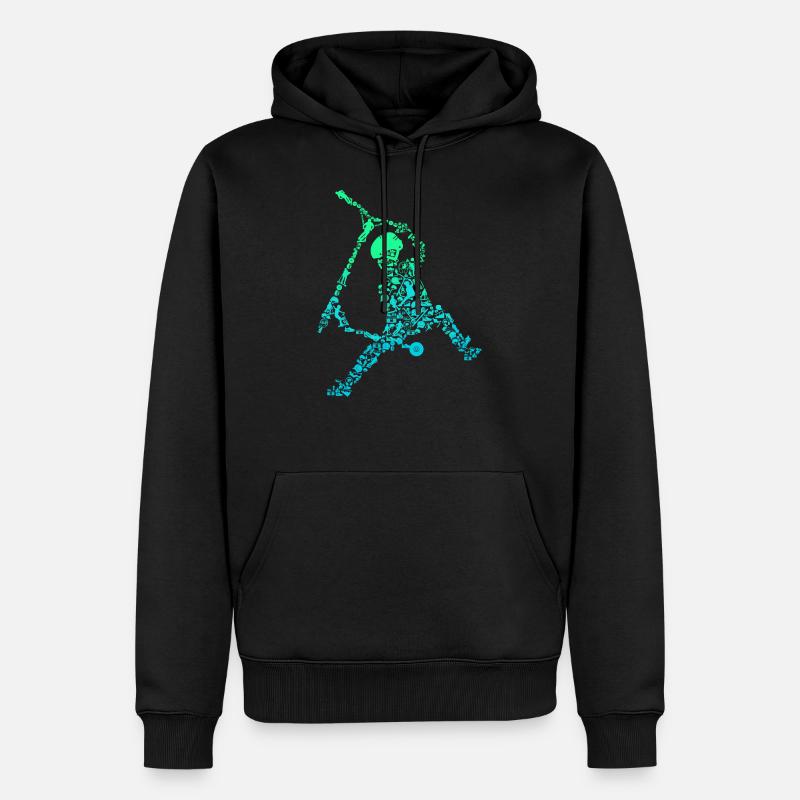 Scooter Stunt Tretroller Geschenk - Männer Premium Bio Hoodie - Schwarz
