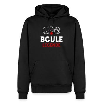 Boule Legende Boules Petanque Geschenk - Männer Premium Bio Hoodie - Schwarz - Vorne - Nico (187cm)