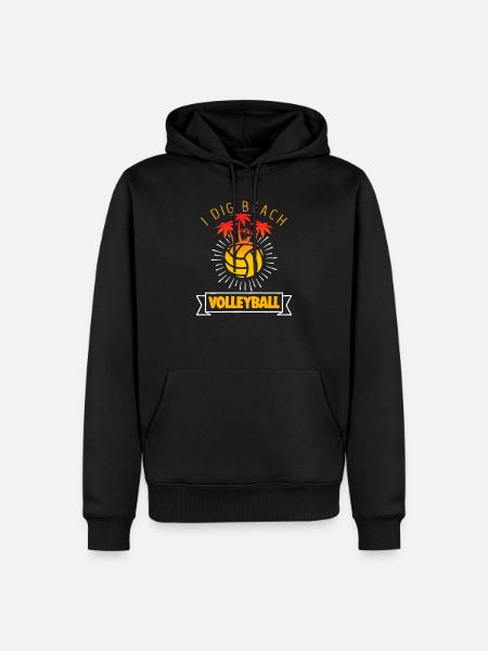 Funny Beach Volleyball Apparel - Men’s Premium Organic Hoodie - black