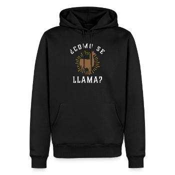 Drôle Como Se Llama - Sweat à capuche Premium bio Homme - noir - Devant - Nico (187cm)