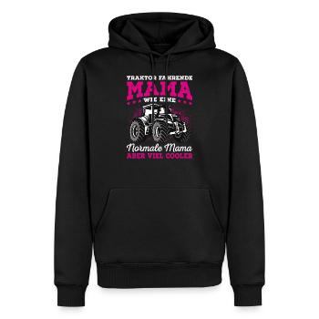Traktor fahrende Mama Spruch Landwirtin - Männer Premium Bio Hoodie - Schwarz - Vorne - Nico (187cm)