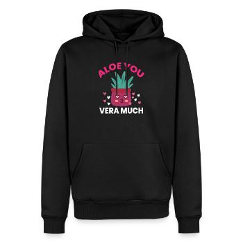 Aloe You Vera Much Aloe Vera Heilpflanze - Männer Premium Bio Hoodie - Schwarz - Vorne - Nico (187cm)