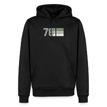 Vintage 1978 Geburtstag 43 JAHRE RETRO 78 green - Männer Premium Bio Hoodie - Schwarz - Vorne - Nico (187cm)