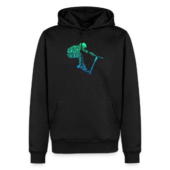 Cadeau de scooter cascadeur - Sweat à capuche Premium bio Homme - noir - Devant - Nico (187cm)