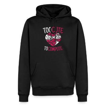 Too Cute To Compute Informatiker Hacker - Männer Premium Bio Hoodie - Schwarz - Vorne - Nico (187cm)