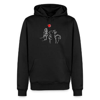 Eichhörnchen Liebe Kinder Damen Geschenk - Männer Premium Bio Hoodie - Schwarz - Vorne - Nico (187cm)